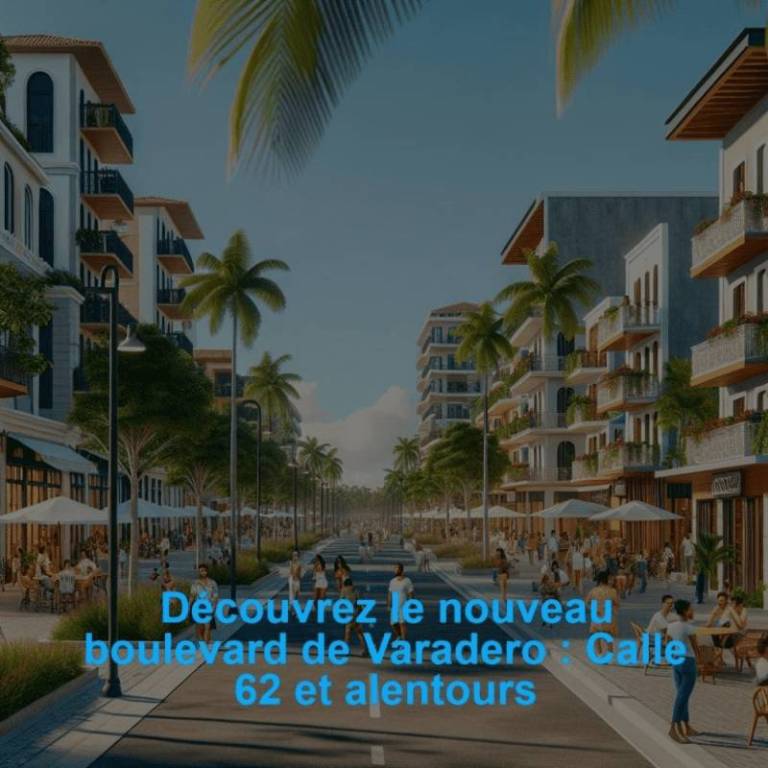 Découvrez le nouveau boulevard de Varadero : Calle 62 et alentours