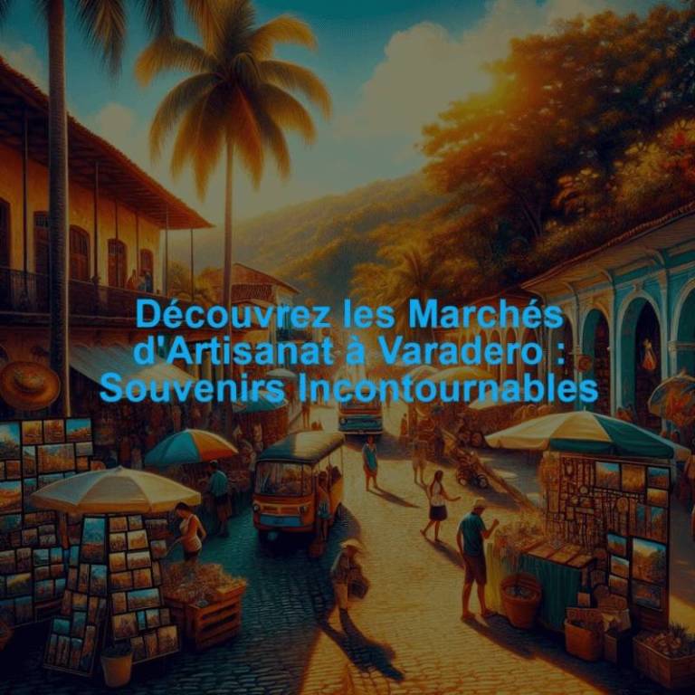 Découvrez les Marchés d'Artisanat à Varadero : Souvenirs Incontournables