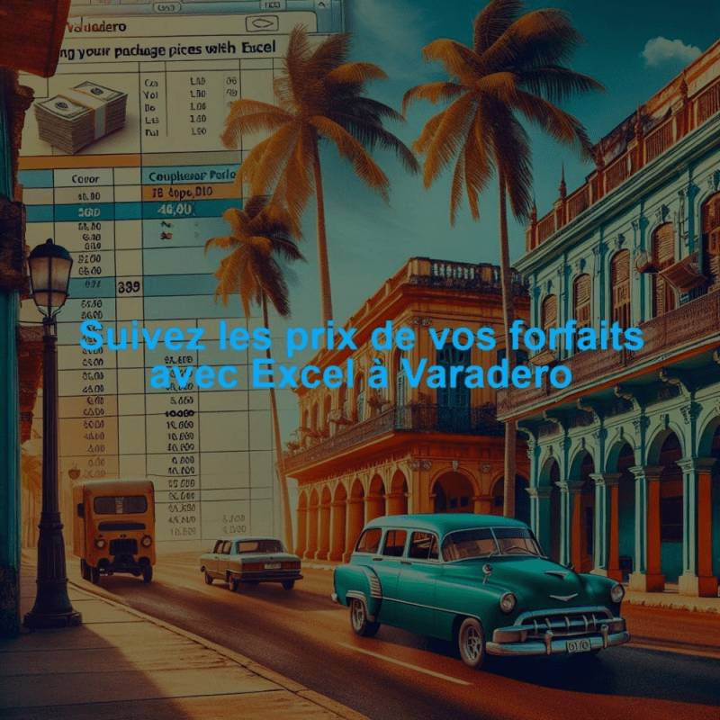 Suivez les prix de vos forfaits avec Excel à Varadero