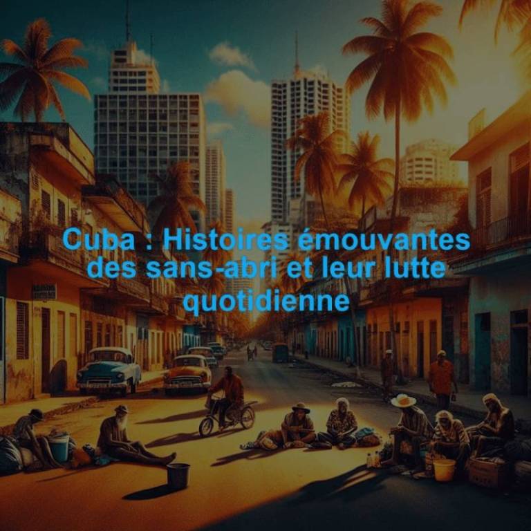 Cuba : Histoires émouvantes des sans-abri et leur lutte quotidienne