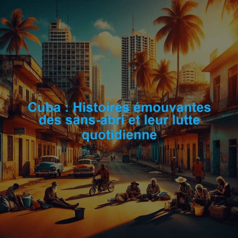 Cuba : Histoires émouvantes des sans-abri et leur lutte quotidienne