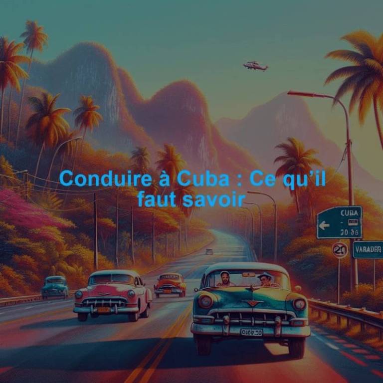 Conduire à Cuba : Conseils et Précautions Essentielles