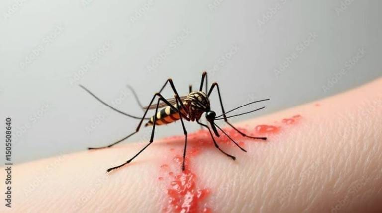 moustique tigre isole sur bras et infections ou boutons stockpack adobe stock