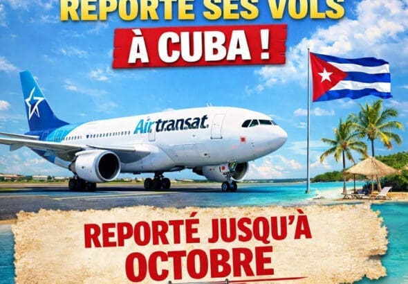 air transat suspend temporairement la vente de ses vols vers cuba