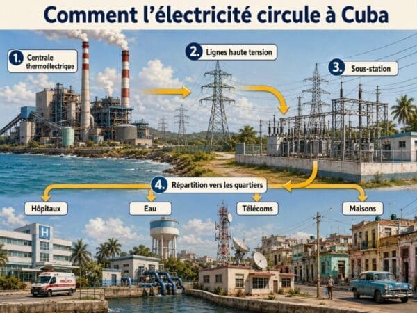 Fonctionnement du SEN cubain après une panne générale d’électricité
