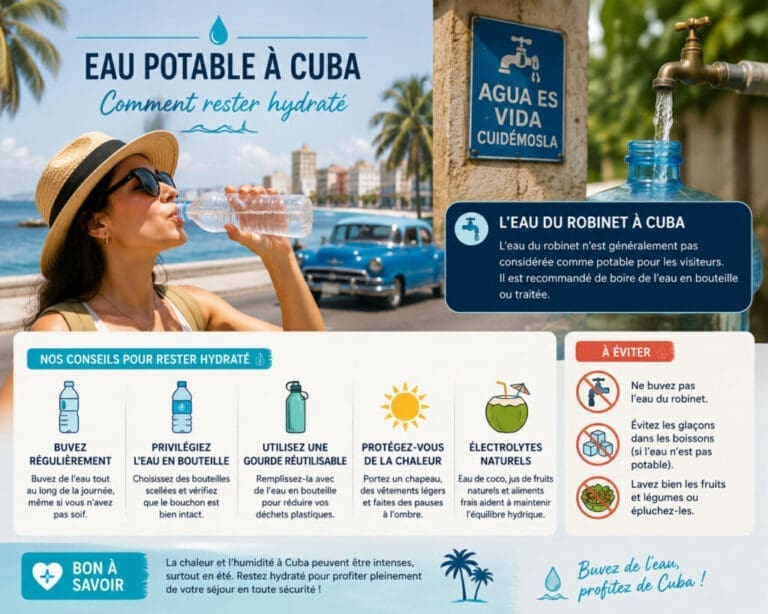 Eau potable à Cuba, restez hydraté