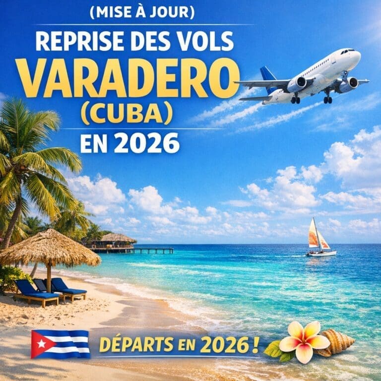Varadero (Cuba): reprise des vols en 2026