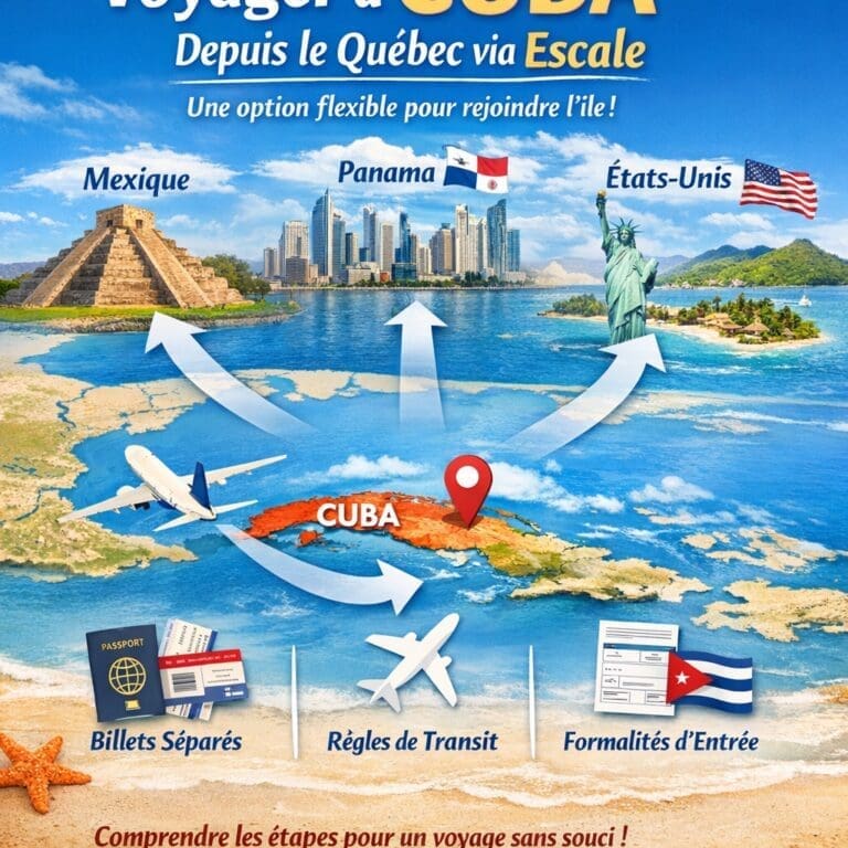 Travel to Cuba from Quebec via Layover